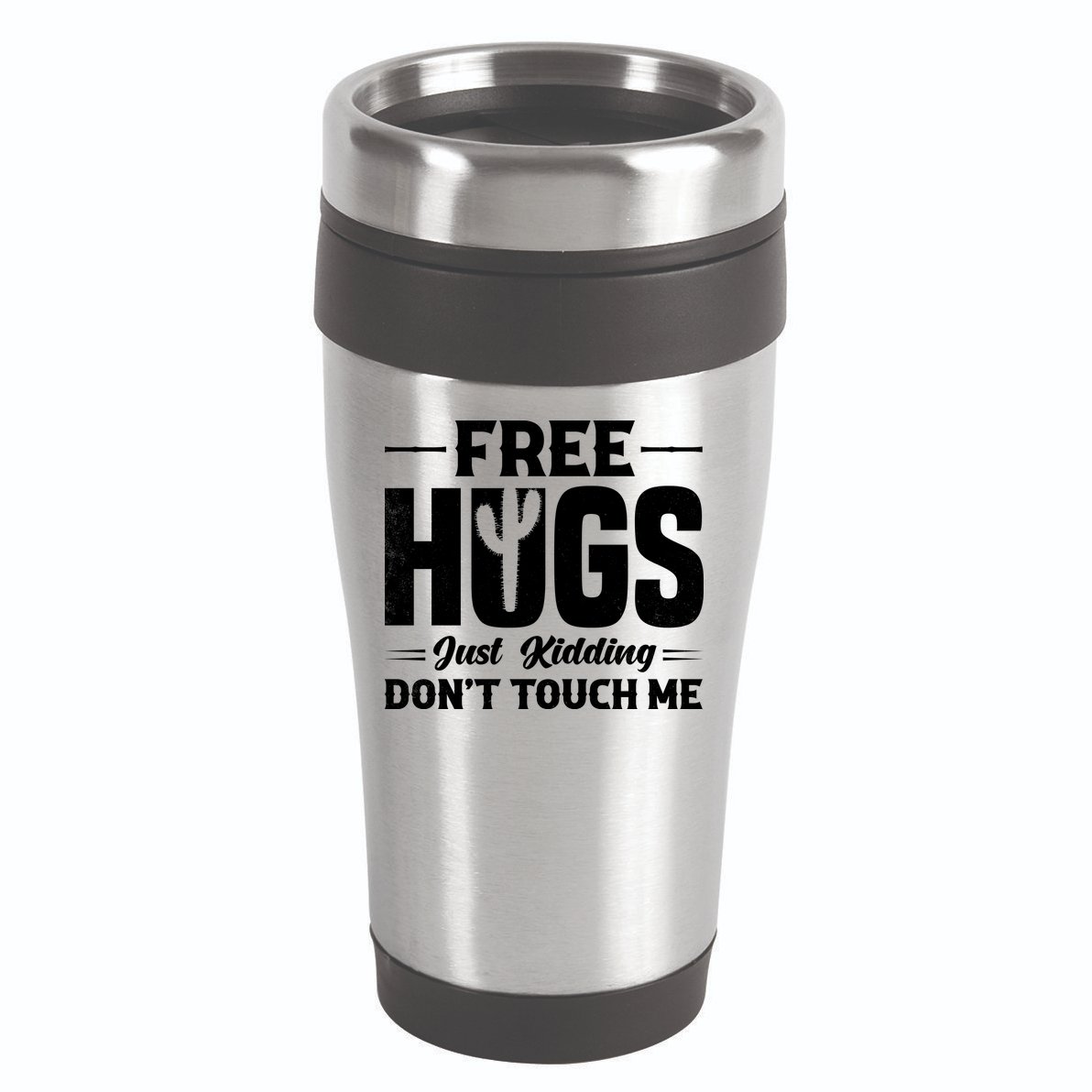 Pro Anti Social Free Hugs Just Kidding Dont Touch Me 16oz Travel Tumbler