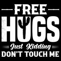 Pro Anti Social Free Hugs Just Kidding Dont Touch Me Women's Perfect Tri Rocker Tank