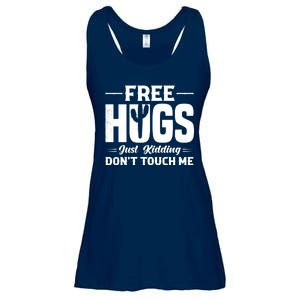 Pro Anti Social Free Hugs Just Kidding Dont Touch Me Ladies Essential Flowy Tank