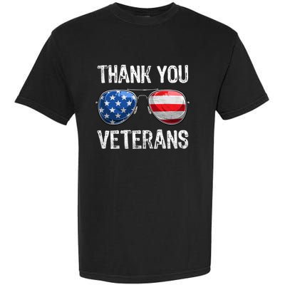 Patriotic America Sunglasses Thank You Veterans Day Gift Garment-Dyed Heavyweight T-Shirt