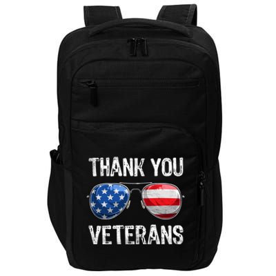 Patriotic America Sunglasses Thank You Veterans Day Gift Impact Tech Backpack