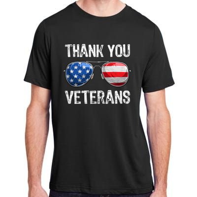 Patriotic America Sunglasses Thank You Veterans Day Gift Adult ChromaSoft Performance T-Shirt