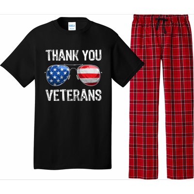 Patriotic America Sunglasses Thank You Veterans Day Gift Pajama Set