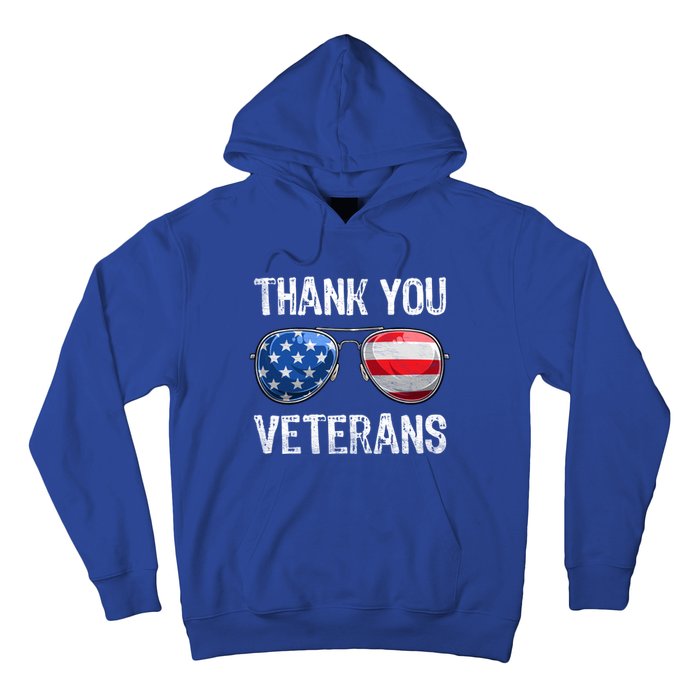 Patriotic America Sunglasses Thank You Veterans Day Gift Hoodie