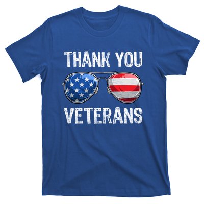 Patriotic America Sunglasses Thank You Veterans Day Gift T-Shirt