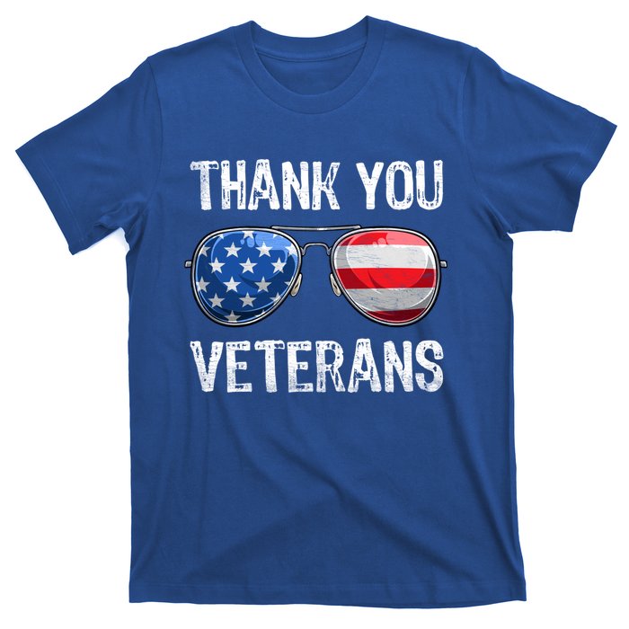 Patriotic America Sunglasses Thank You Veterans Day Gift T-Shirt