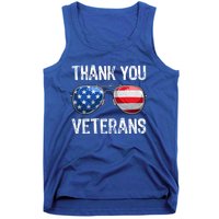 Patriotic America Sunglasses Thank You Veterans Day Gift Tank Top