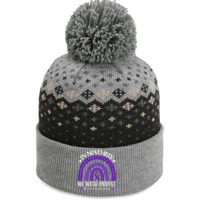 Prematurity Awareness Support In November We Wear Purple The Baniff Cuffed Pom Beanie