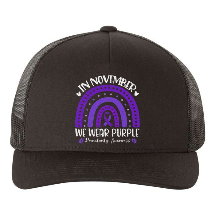 Prematurity Awareness Support In November We Wear Purple Yupoong Adult 5-Panel Trucker Hat