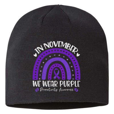 Prematurity Awareness Support In November We Wear Purple Sustainable Beanie