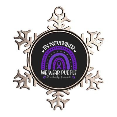 Prematurity Awareness Support In November We Wear Purple Metallic Star Ornament