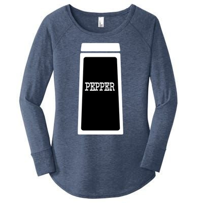 Pepper And Salt Shaker Funny Halloween Matching Couples Gift Women's Perfect Tri Tunic Long Sleeve Shirt