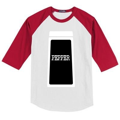 Pepper And Salt Shaker Funny Halloween Matching Couples Gift Kids Colorblock Raglan Jersey