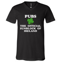 Pubs Arehe Sunblock Of Ireland Drinking V-Neck T-Shirt