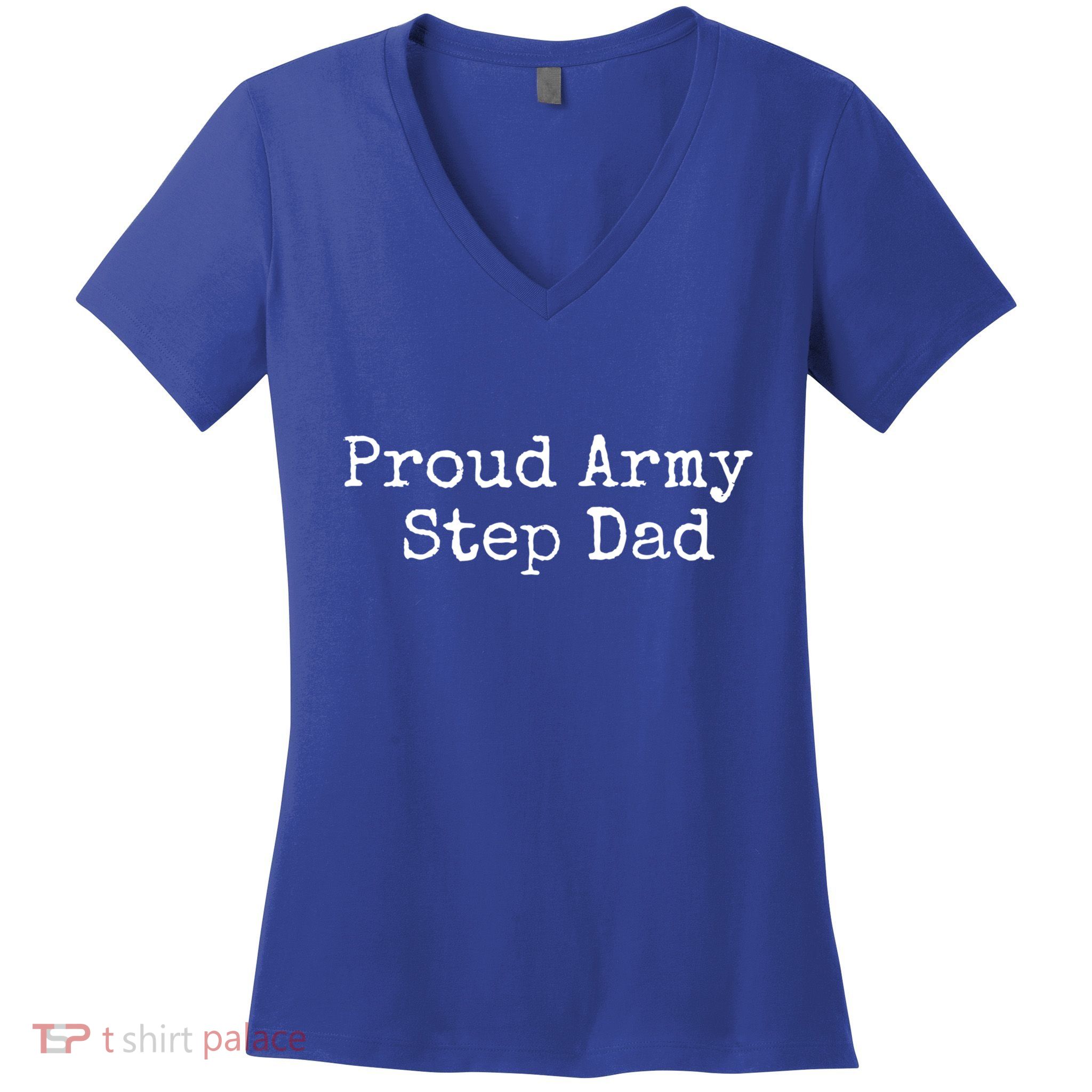 Proud Army Step Dad Gift Women's V-Neck T-Shirt