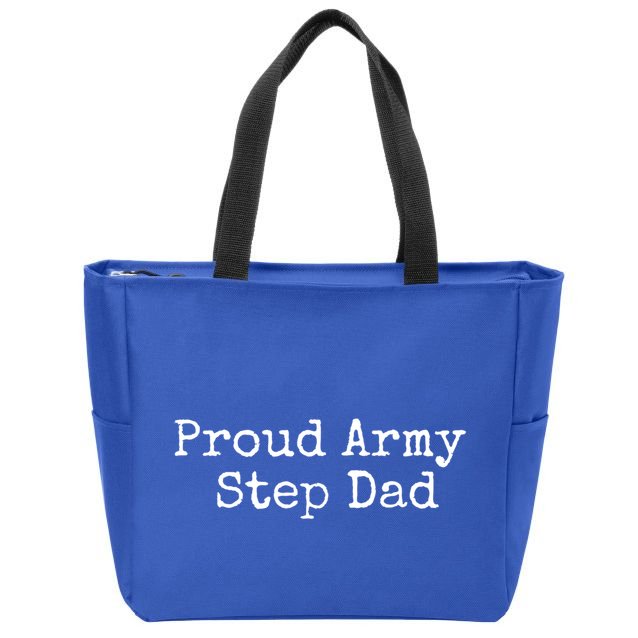 Proud Army Step Dad Gift Zip Tote Bag