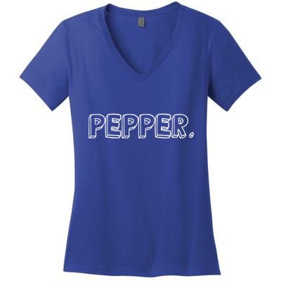 Pepper And Salt Pepper Costume Couple Matching Meaningful Gift Women's V-Neck T-Shirt