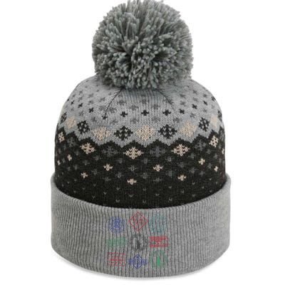 Passport Stamps Travel The Baniff Cuffed Pom Beanie