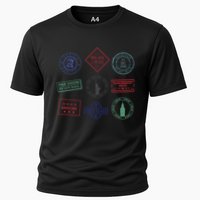 Passport Stamps Travel Cooling Performance Crew T-Shirt
