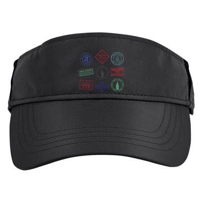 Passport Stamps Travel Adult Drive Performance Visor