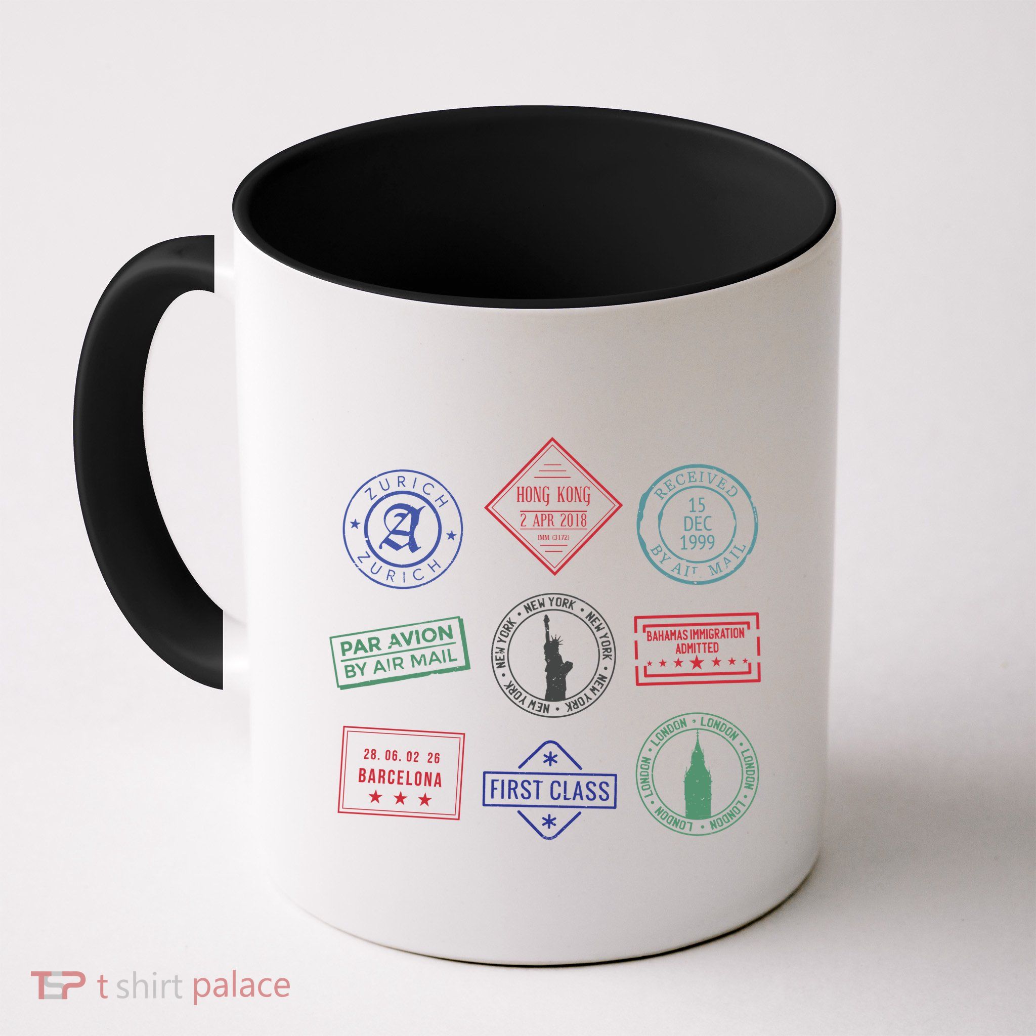 Passport Stamps Travel Mug