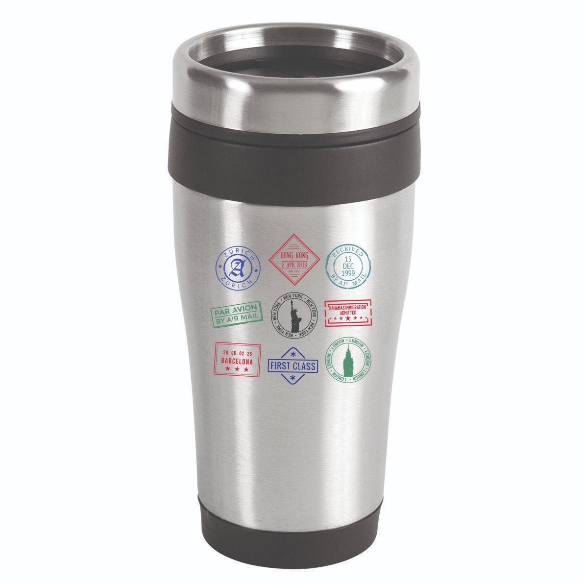 Passport Stamps Travel 16oz Travel Tumbler