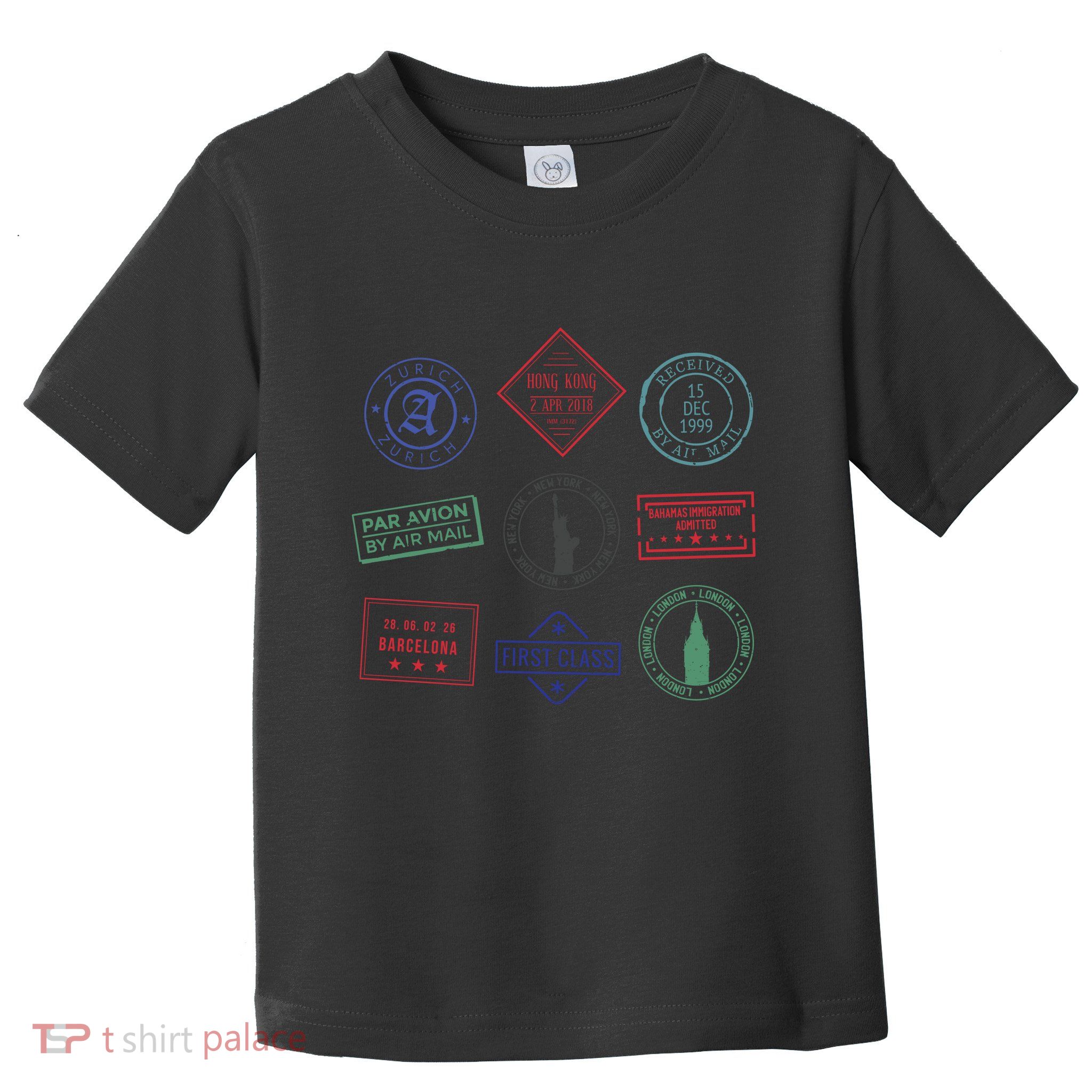 Passport Stamps Travel Toddler T-Shirt