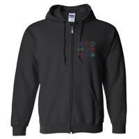 Passport Stamps Travel Full Zip Hoodie