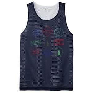 Passport Stamps Travel Mesh Reversible Basketball Jersey Tank