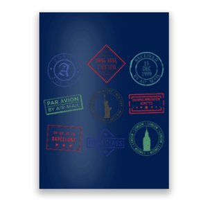 Passport Stamps Travel Poster