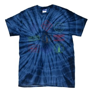 Passport Stamps Travel Tie-Dye T-Shirt