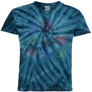 Passport Stamps Travel Kids Tie-Dye T-Shirt