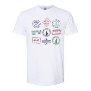 Passport Stamps Travel Softstyle CVC T-Shirt