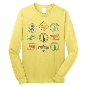 Passport Stamps Travel Long Sleeve Shirt