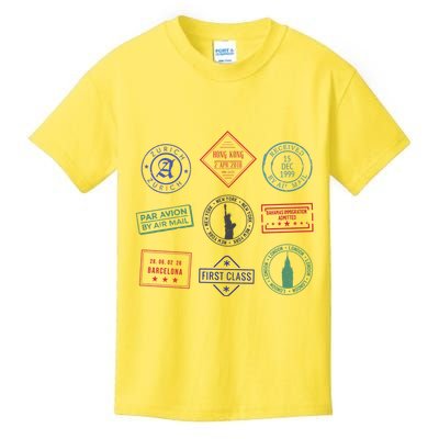 Passport Stamps Travel Kids T-Shirt