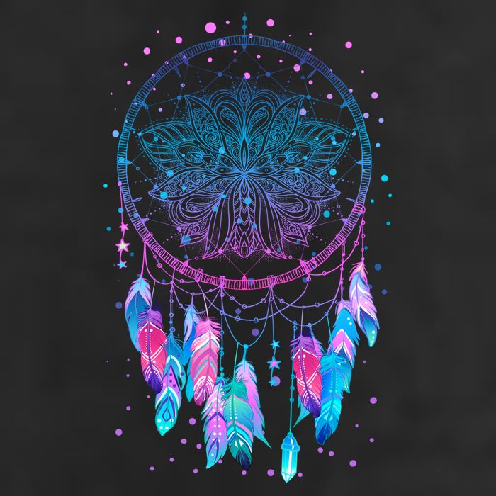 Pastel Dream Catcher 7 Panel Mesh Trucker Snapback Hat