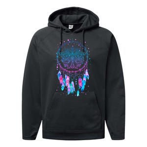 Pastel Dream Catcher Performance Fleece Hoodie