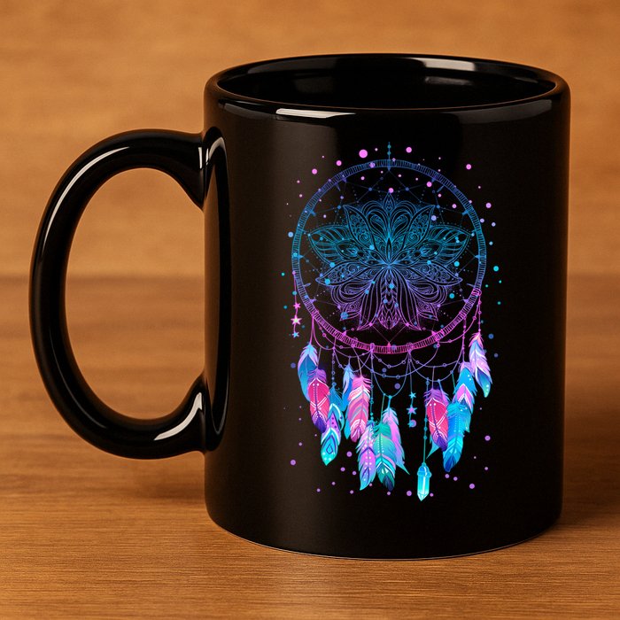 Pastel Dream Catcher 11oz C Handle Ceramic Mug