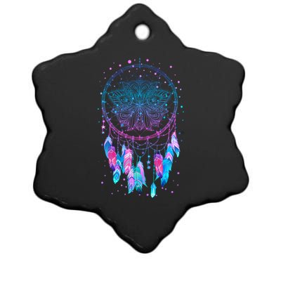 Pastel Dream Catcher Ceramic Star Ornament