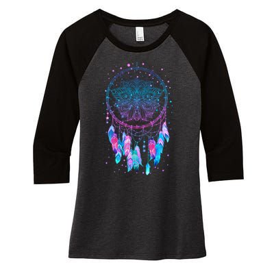 Pastel Dream Catcher Women's Tri-Blend 3/4-Sleeve Raglan Shirt