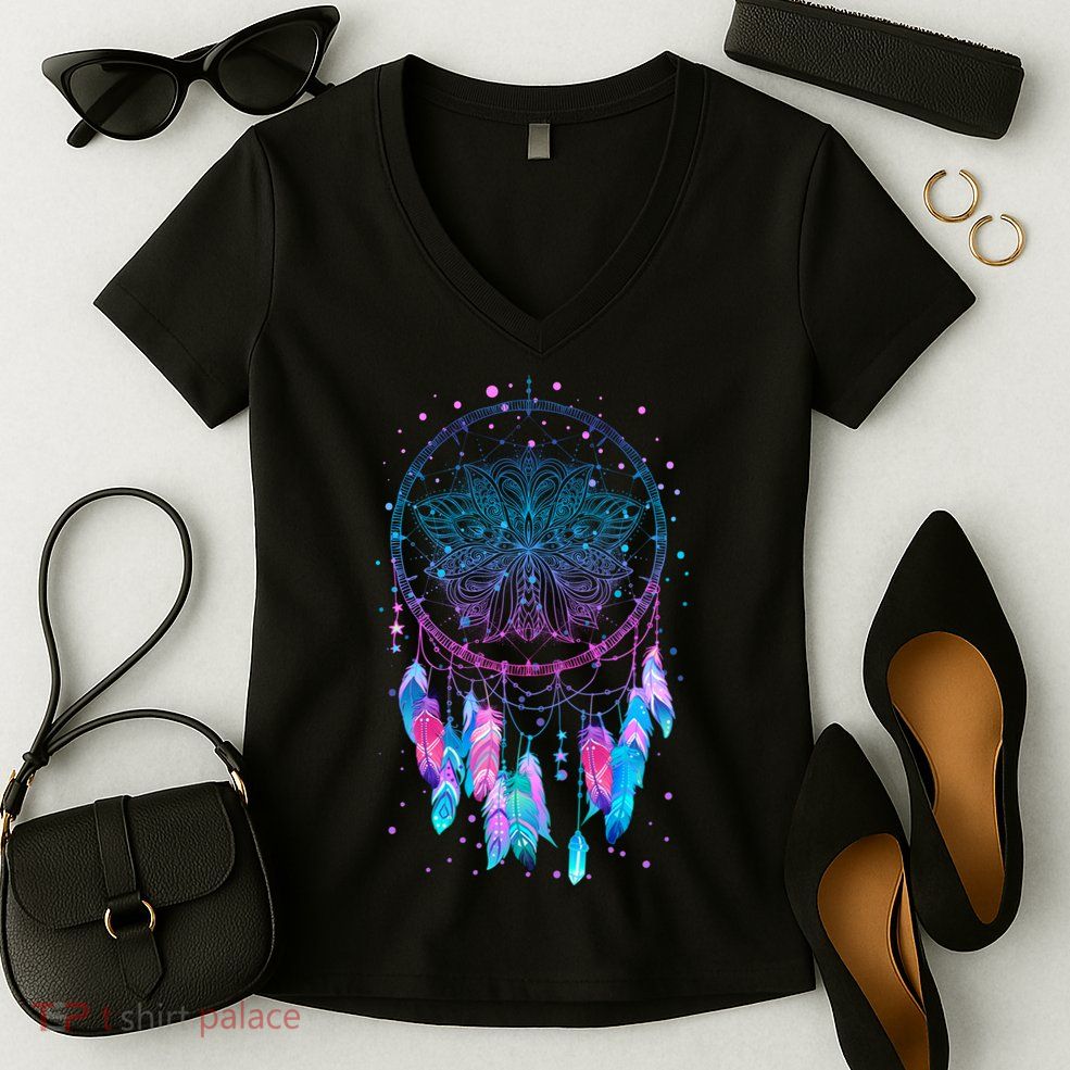 Pastel Dream Catcher Women's V-Neck T-Shirt