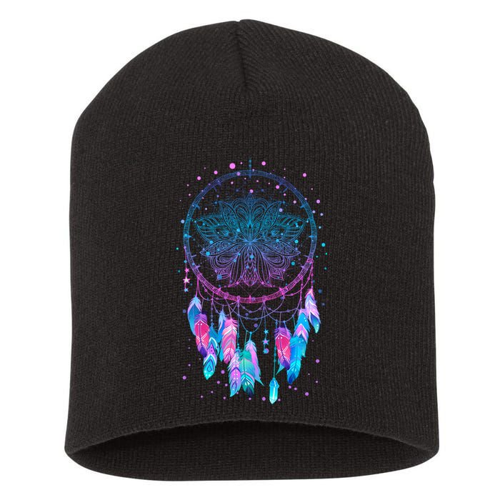 Pastel Dream Catcher Short Acrylic Beanie