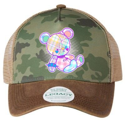 Pastel Kawaii Cute Goth Punk Teddy Bear Legacy Tie Dye Trucker Hat