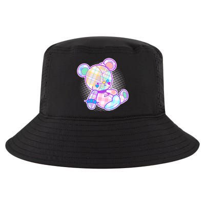 Pastel Kawaii Cute Goth Punk Teddy Bear Cool Comfort Performance Bucket Hat