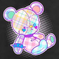 Pastel Kawaii Cute Goth Punk Teddy Bear Cool Comfort Performance Bucket Hat