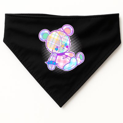 Pastel Kawaii Cute Goth Punk Teddy Bear USA-Made Doggie Bandana