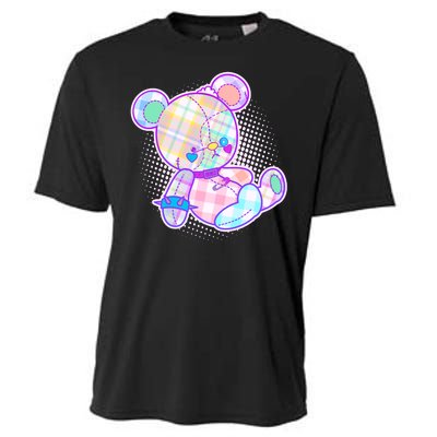 Pastel Kawaii Cute Goth Punk Teddy Bear Cooling Performance Crew T-Shirt