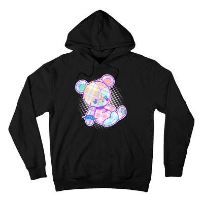 Pastel Kawaii Cute Goth Punk Teddy Bear Hoodie