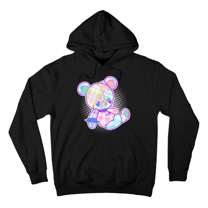 Pastel Kawaii Cute Goth Punk Teddy Bear Hoodie