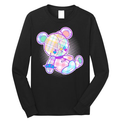 Pastel Kawaii Cute Goth Punk Teddy Bear Long Sleeve Shirt